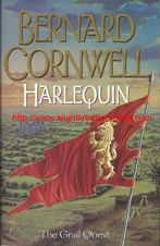 Cornwell, Bernard. "Harlequin", 1st Edition, published in 2000 in hbk, 372pp, ISBN 0002259656. Condition: very good, well looked-after with very good dustjacket (with creasing on the top edge). Price: £8.20, not including post and packing, which is Amazon's standard charge (currently £2.80 for UK buyers, more for overseas customers)