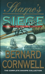 Cornwell, Bernard. "Sharpe's Siege" published in 1993 in Great Britain in paperback, 319pp, ISBN 0006175244. Sorry, sold out, but click image to access a prebuilt search for this title on Amazon UK