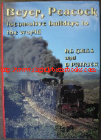 Hills, R.L. and Patrick, D. 'Beyer, Peacock: Locomotive Builders to the World', published in 1982 by The Transport Publishing Company, Glossop, Derbyshire, in hardcover with dustjacket, 302pp, ISBN 0903839415. Sorry, sold out, but click image to access prebuilt search for this title on Amazon